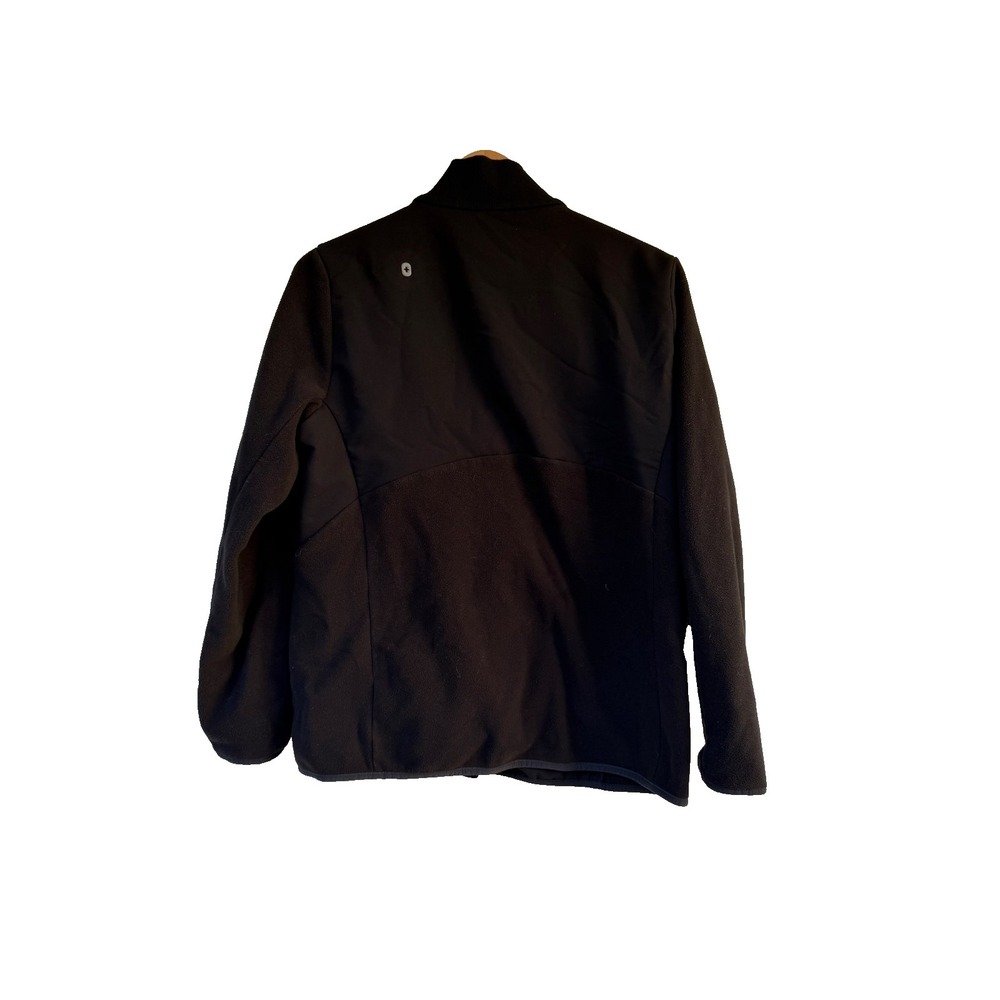 Sz L Mens FIGS - Aya - On-Shift Fleece Jacket Black Full Zip Nurse Medical Scrub - Picture 4 of 5